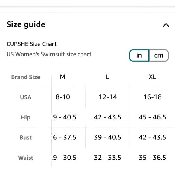 Cupshe Teal Blue  One Piece Swimsuit Woman Size Large - Picture 7 of 8